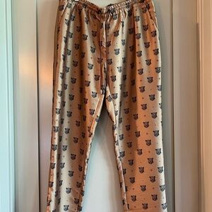 Scotch & Soda Tan Pants with Black Tiger Pattern